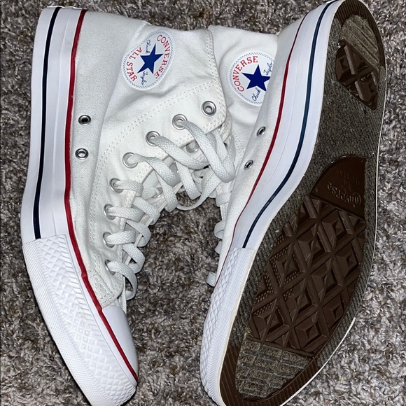 Converse All Stars Classic White High-Top Sneakers - Picture 10 of 11